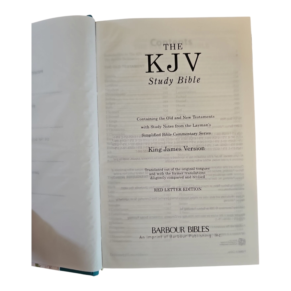 KJV Study Bible in Teal - Picture 3 of 6
